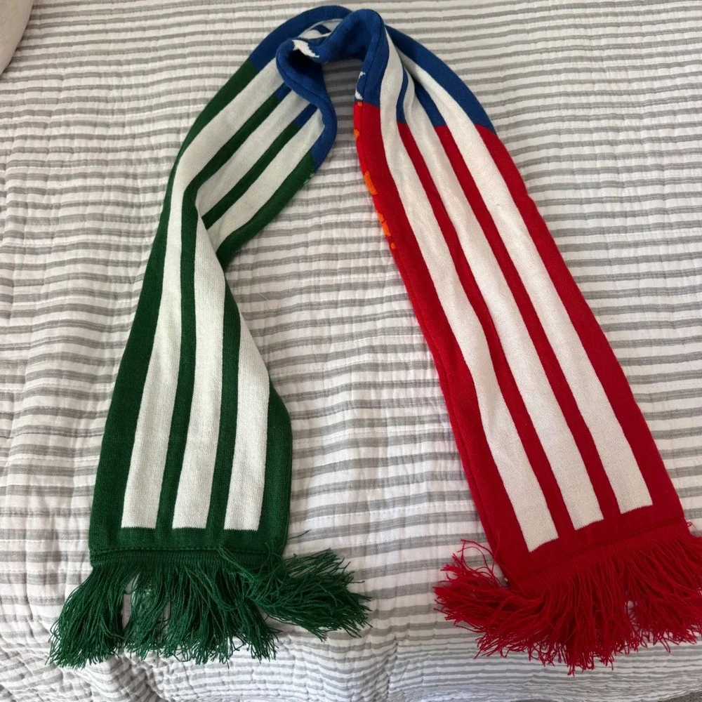 Adidas FIFA World Cup 2026 Scarf Green Red Multi Color Soccer Fan Gear KE9641